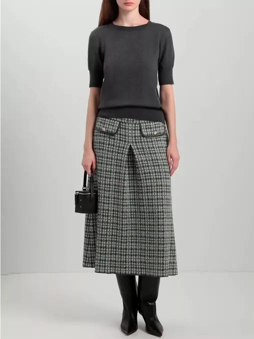 Юбка из шелка и кашемира FREE AGE