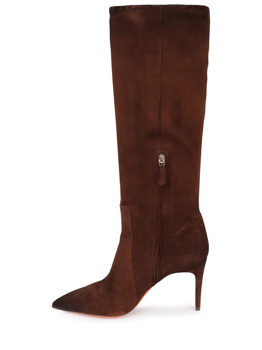 Сапоги замшевые