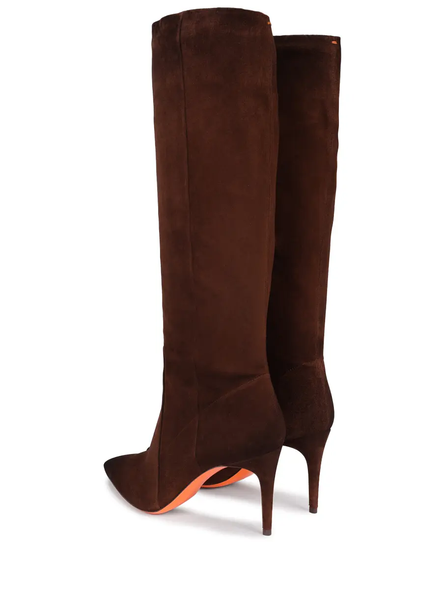 Сапоги замшевые