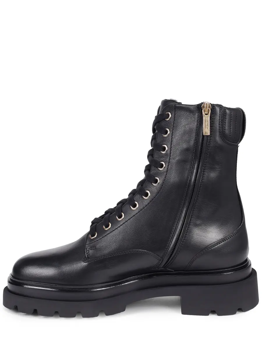 Ботинки кожаные на меху