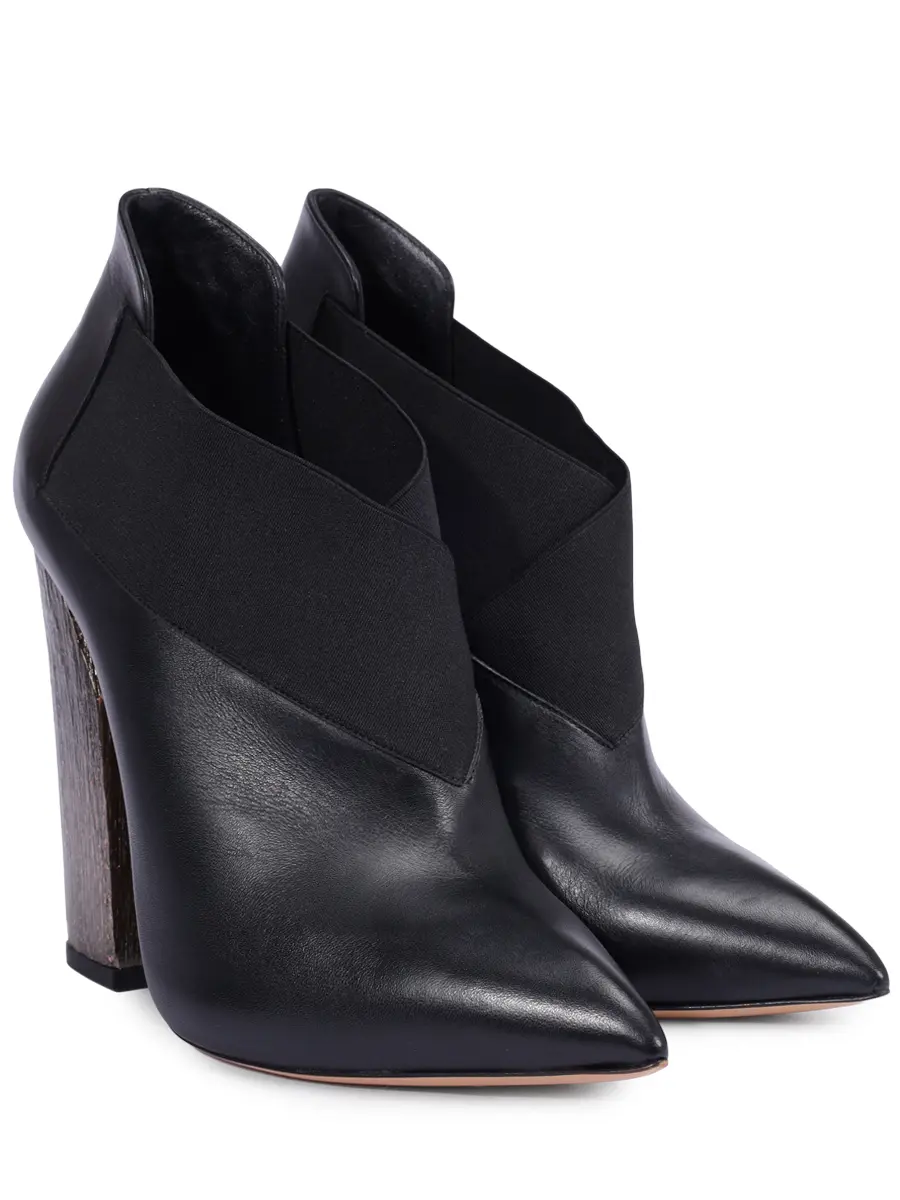 Ботильоны кожаные