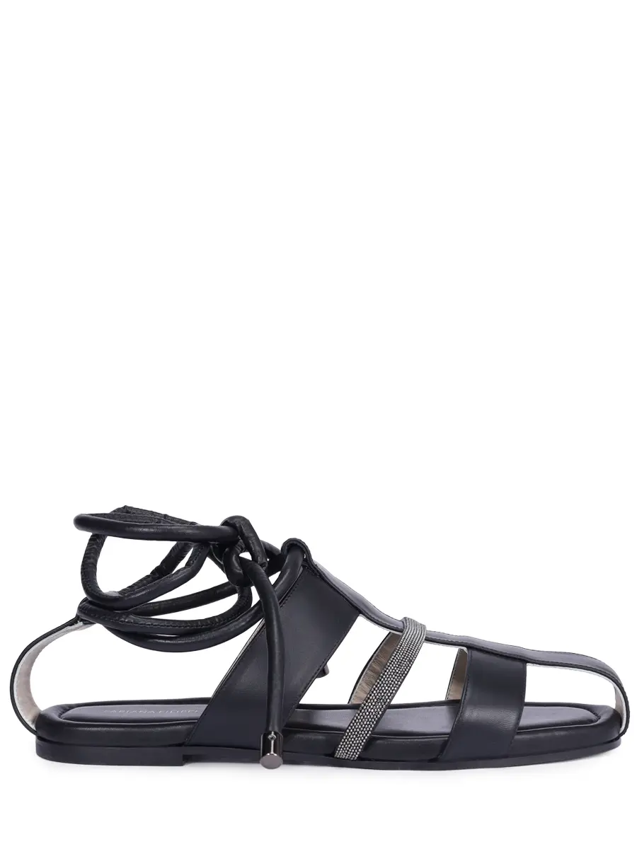 Сандалии кожаные