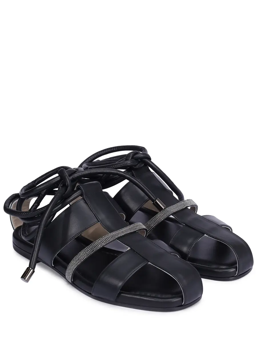 Сандалии кожаные