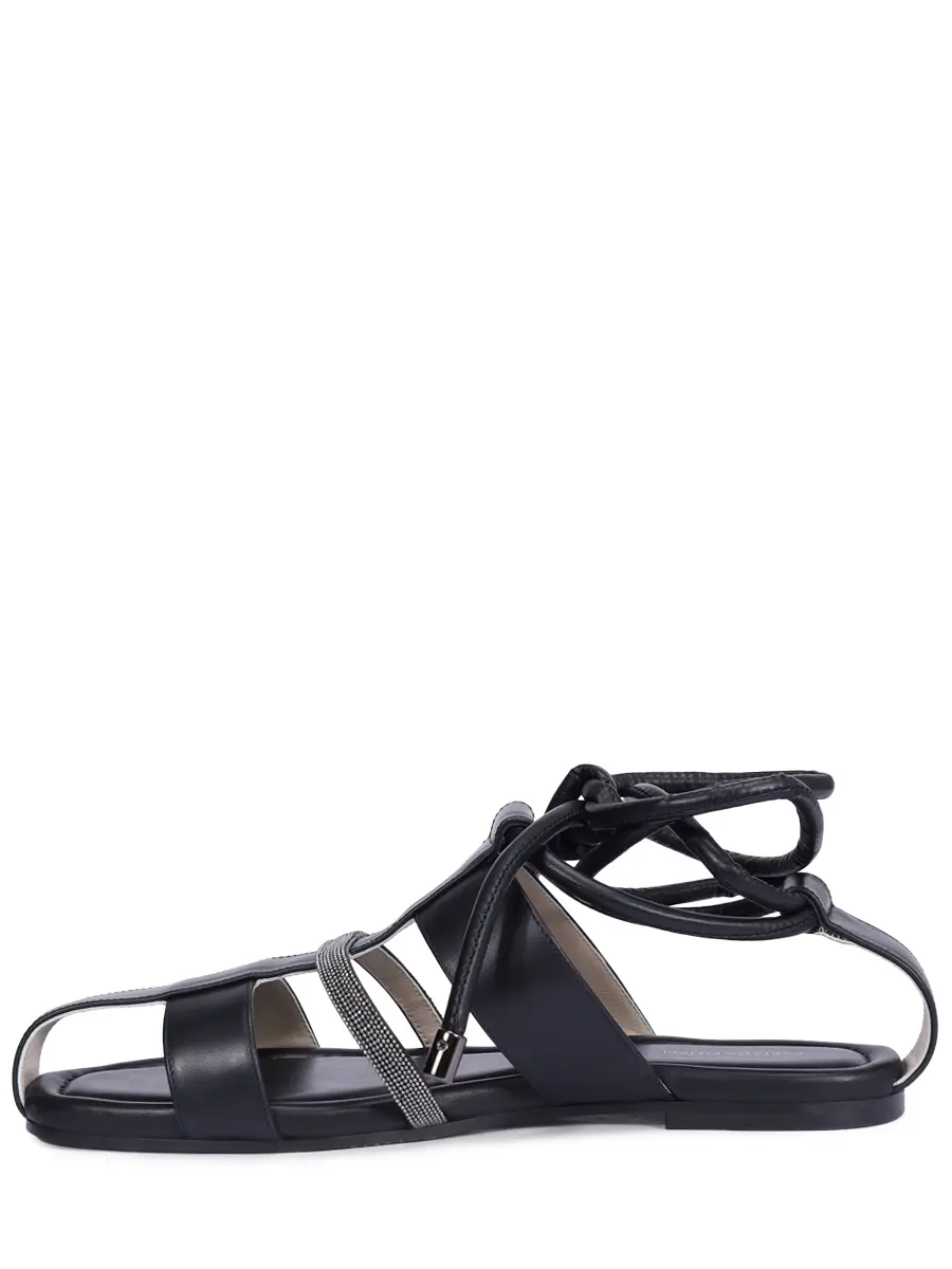 Сандалии кожаные