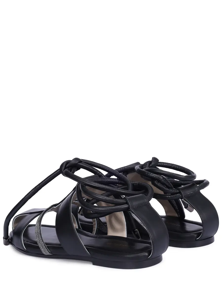 Сандалии кожаные