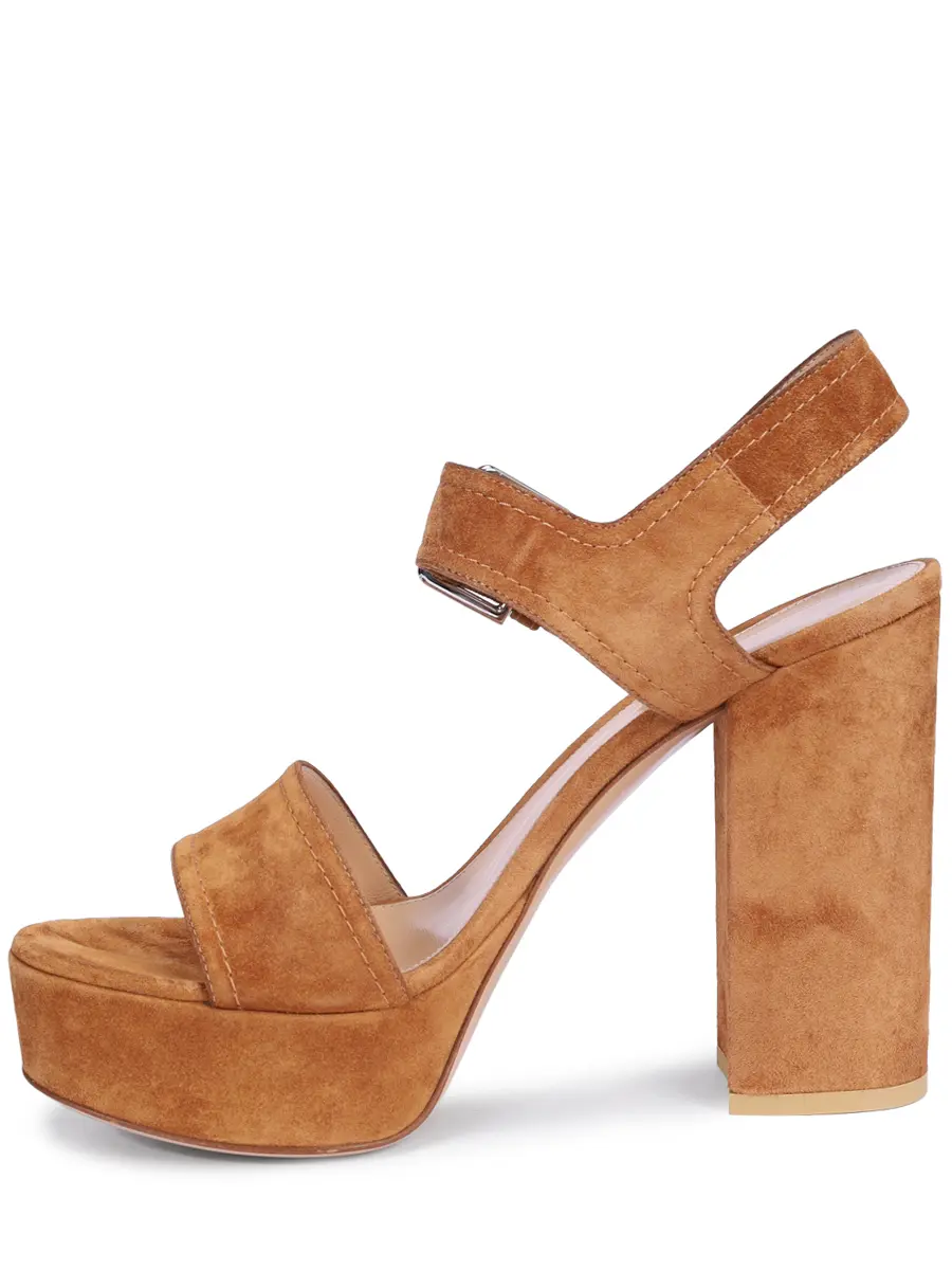 Босоножки замшевые