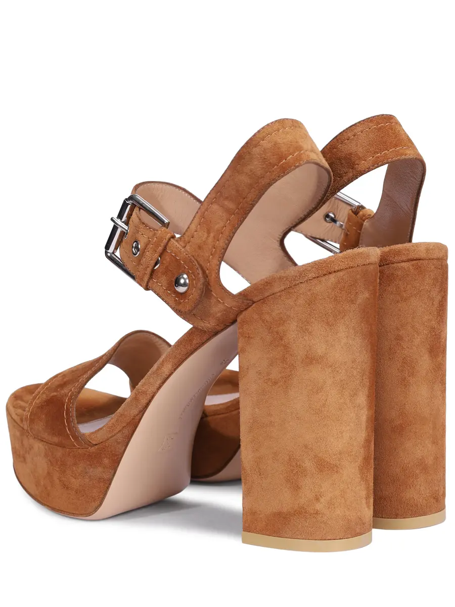 Босоножки замшевые