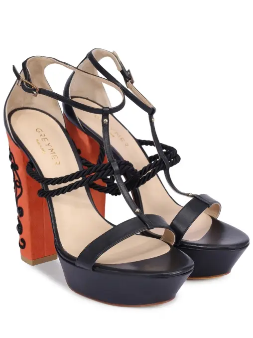 Босоножки кожаные GREYMER