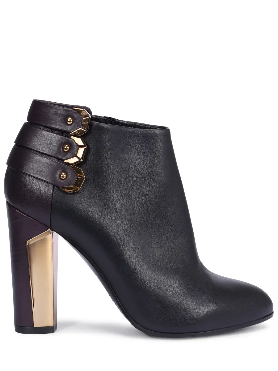 Ботильоны кожаные