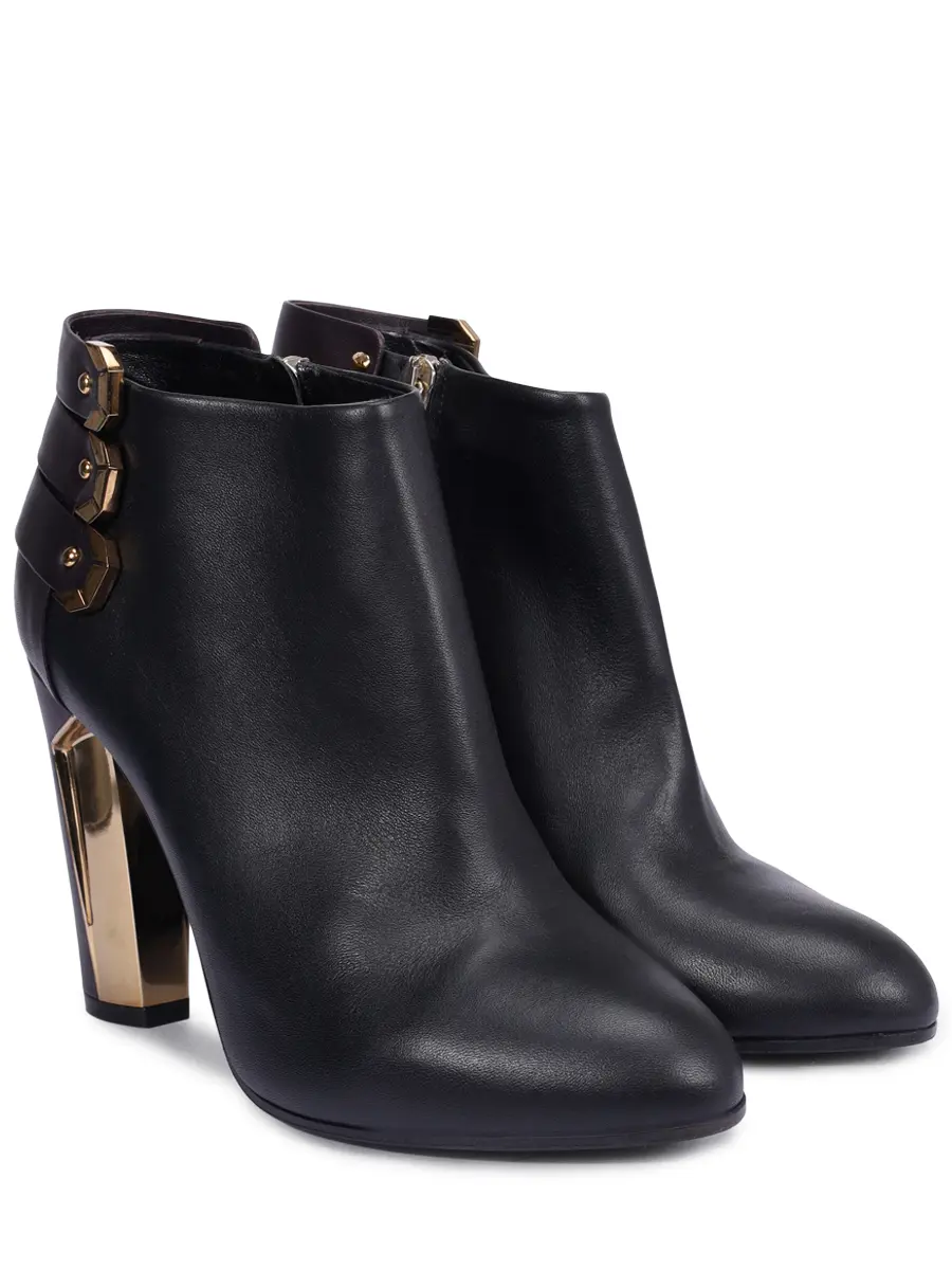 Ботильоны кожаные