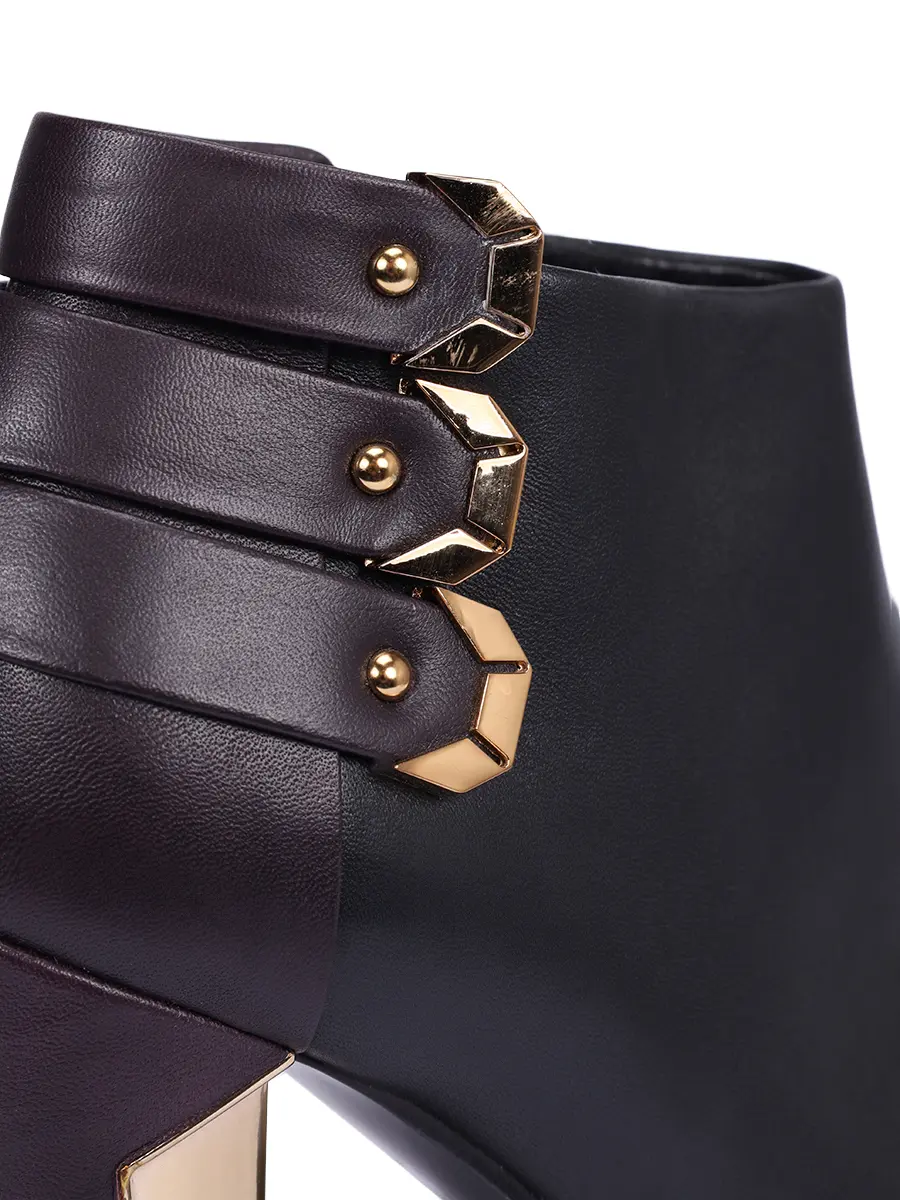 Ботильоны кожаные