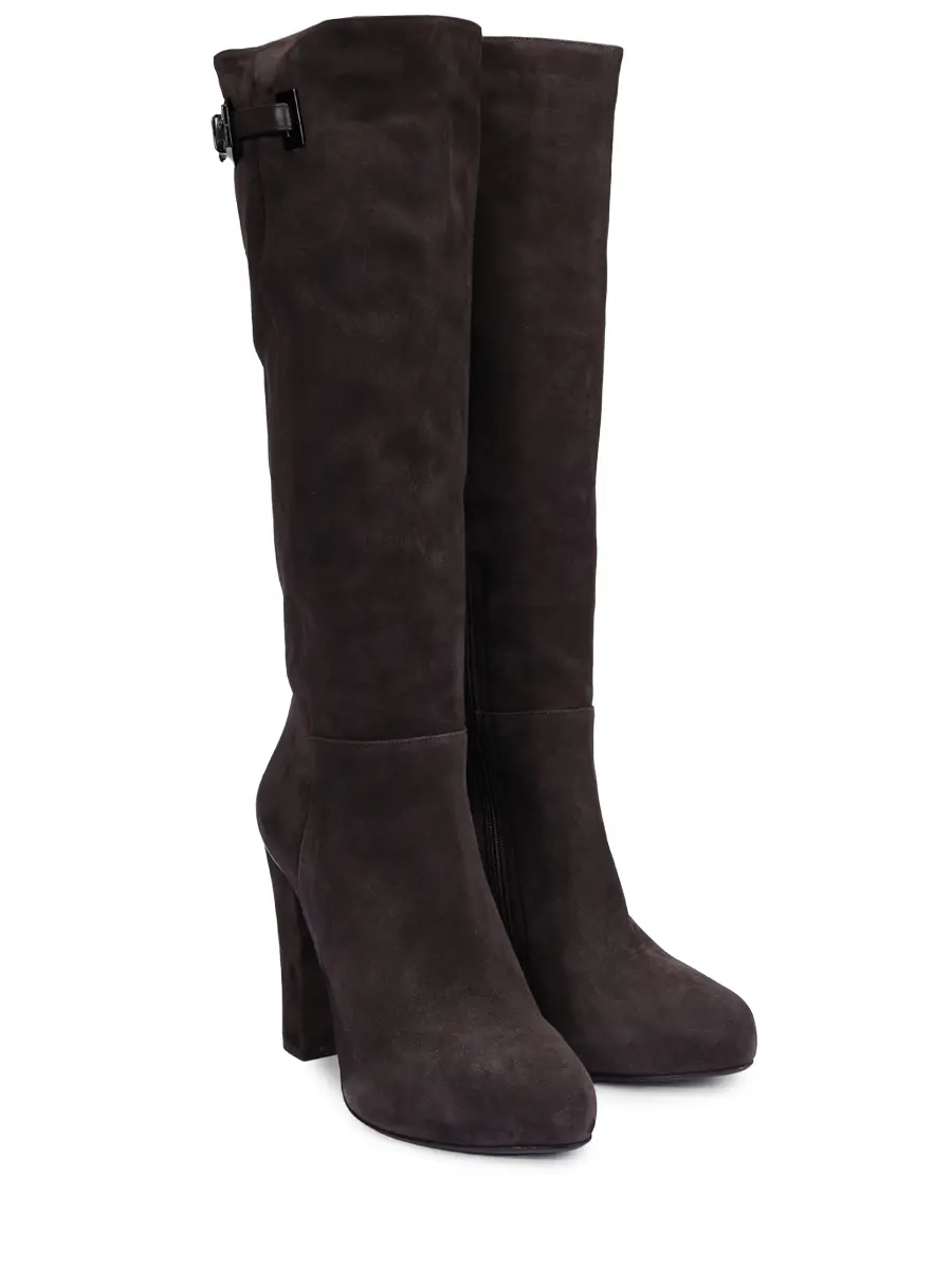 Сапоги замшевые