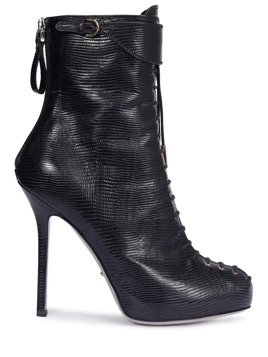 Ботильоны кожаные