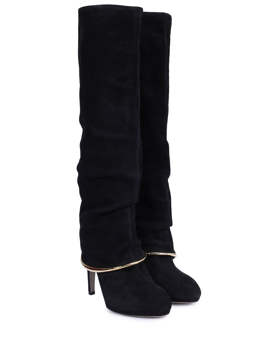 Сапоги замшевые