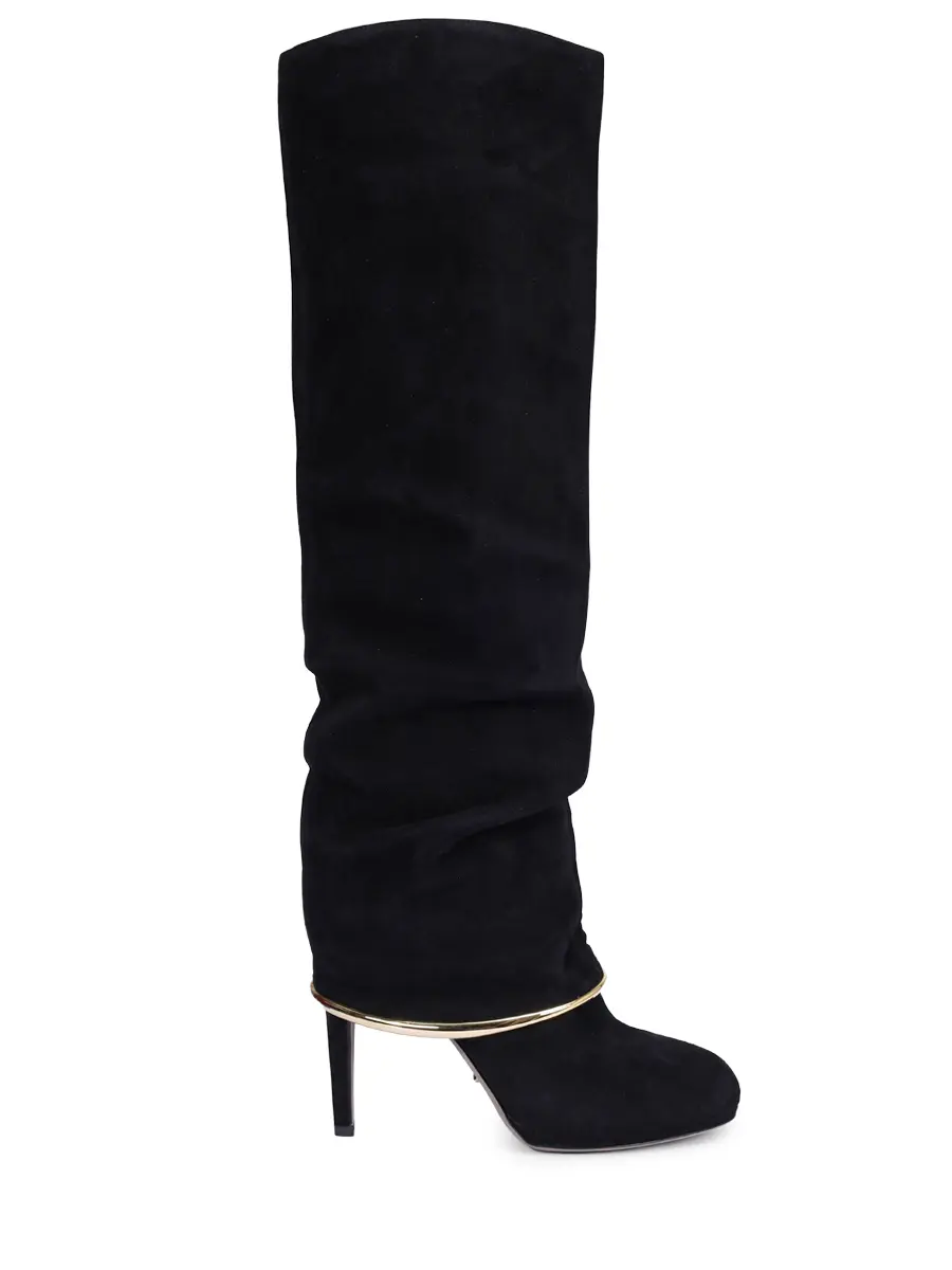 Сапоги замшевые