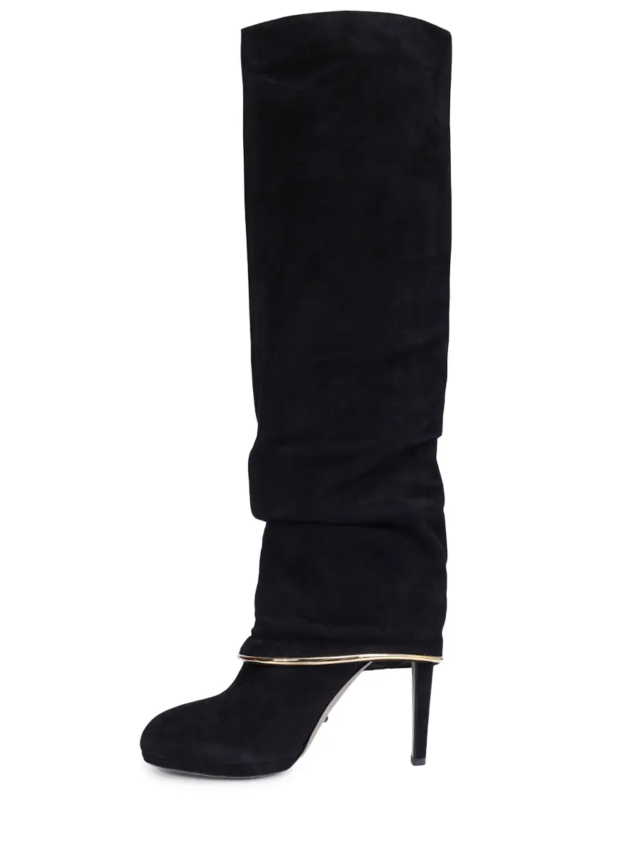 Сапоги замшевые