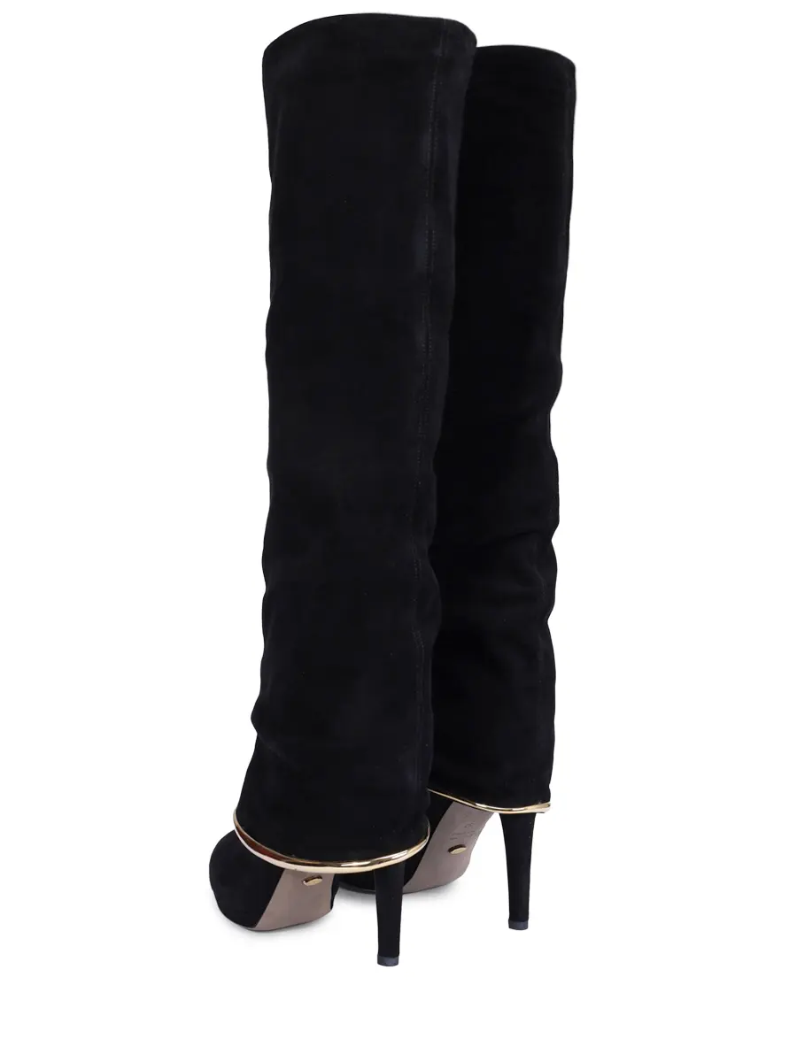 Сапоги замшевые