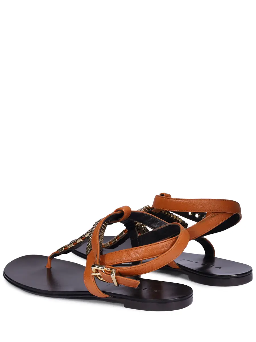 Сандалии кожаные