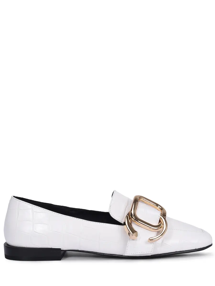 Лоферы из кожи крокодила