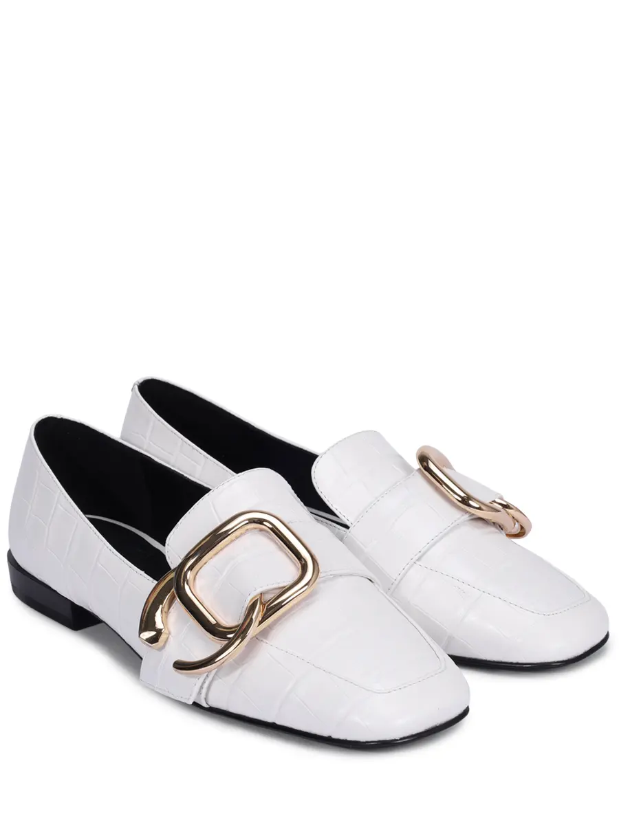 Лоферы из кожи крокодила