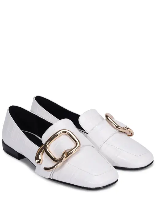 Лоферы из кожи крокодила WHAT FOR