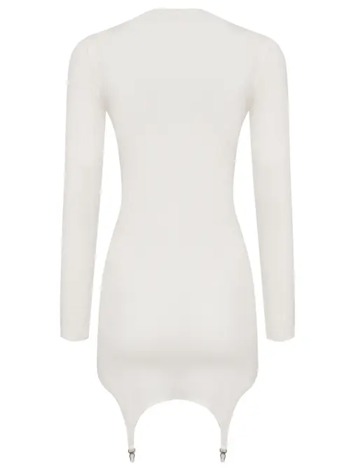 Платье однотонное со стрипсами TATMU