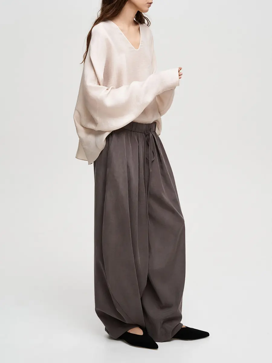 Брюки однотонные