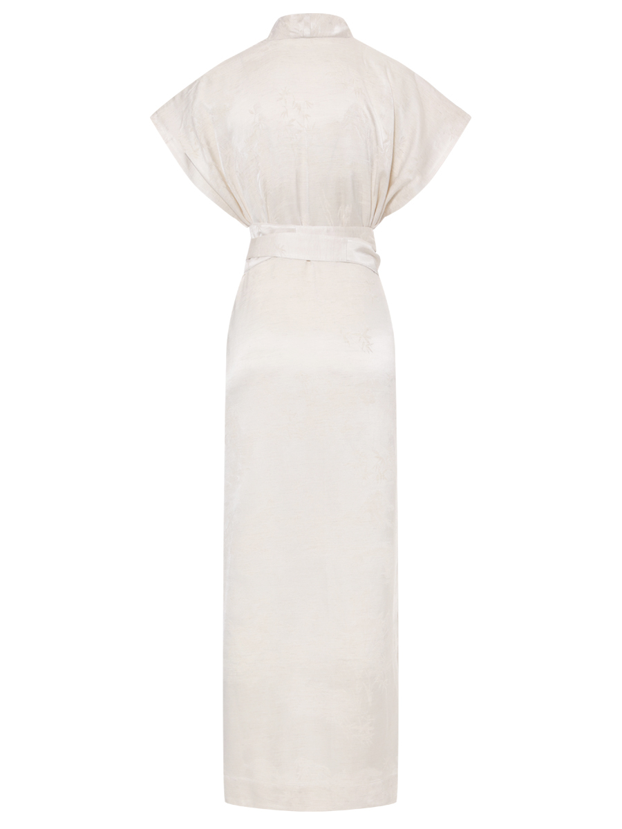 Платье в стиле кимоно с принтом "Бамбук"