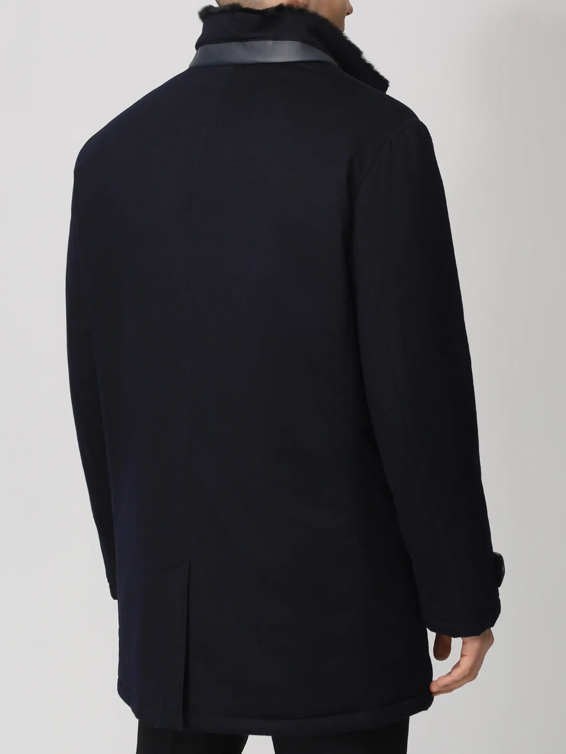 Пальто кашемировое на меху ласки