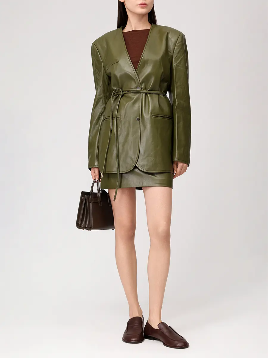 Жакет кожаный