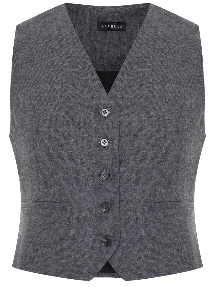 Жилет однотонный
