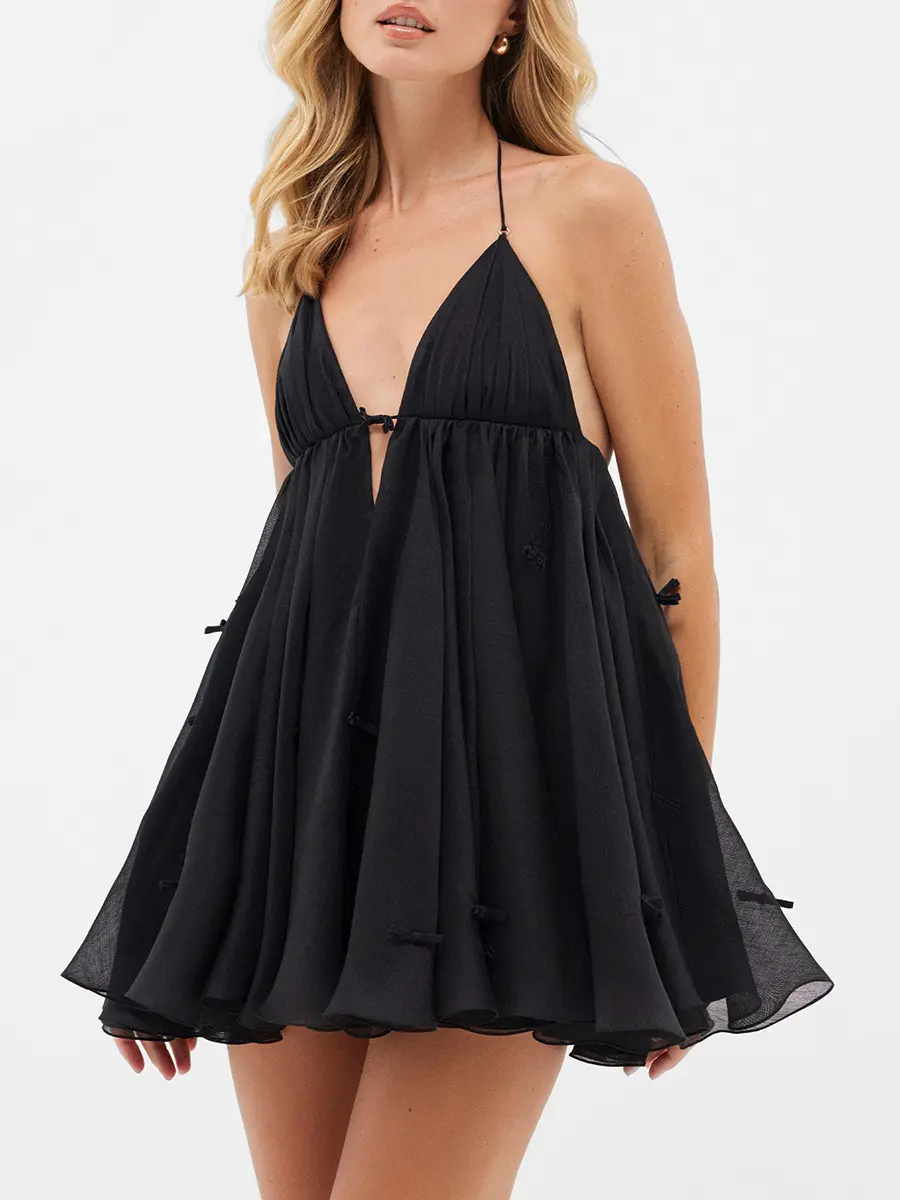 Платье L'ETOILE  AVEC LE NOEUD однотонное