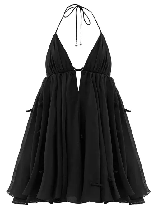 Платье L'ETOILE  AVEC LE NOEUD однотонное YVON