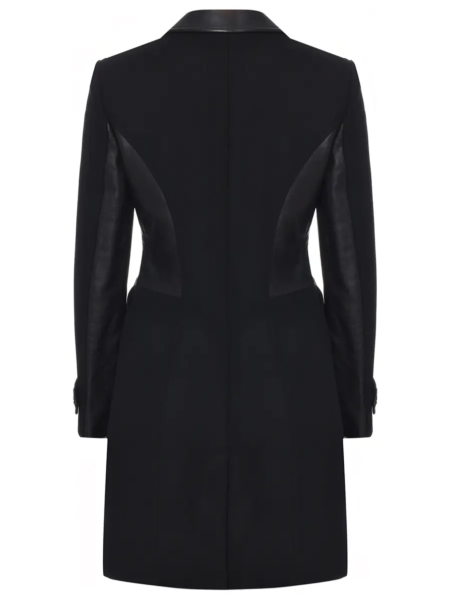 Пальто комбинированное