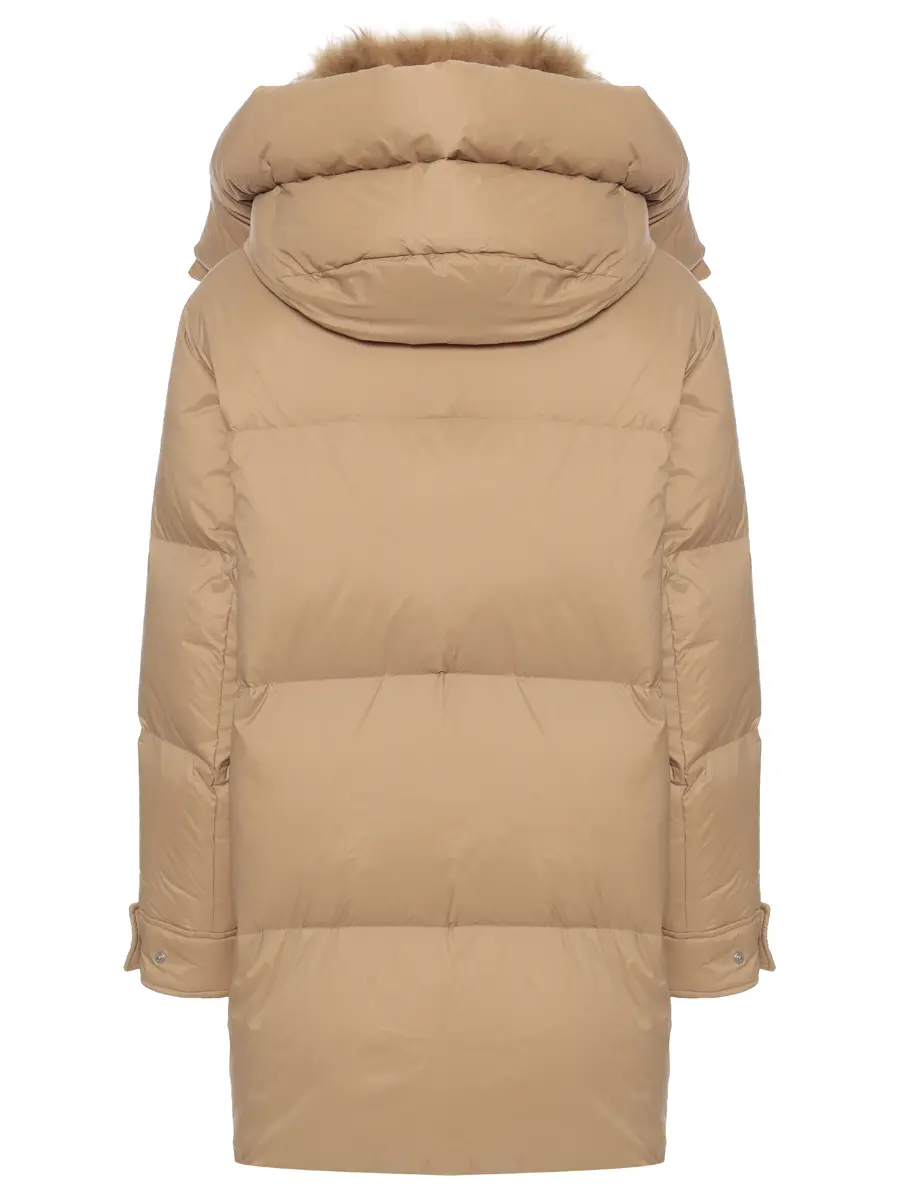 Пуховик однотонный