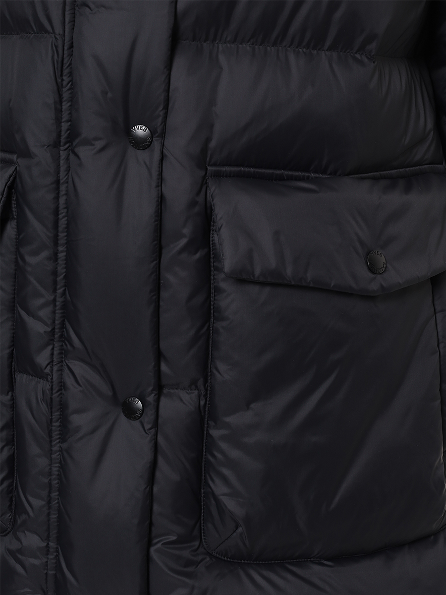 Пуховик однотонный