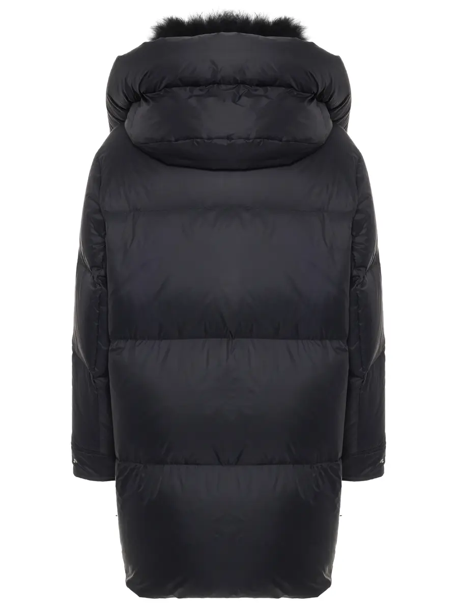 Пуховик однотонный