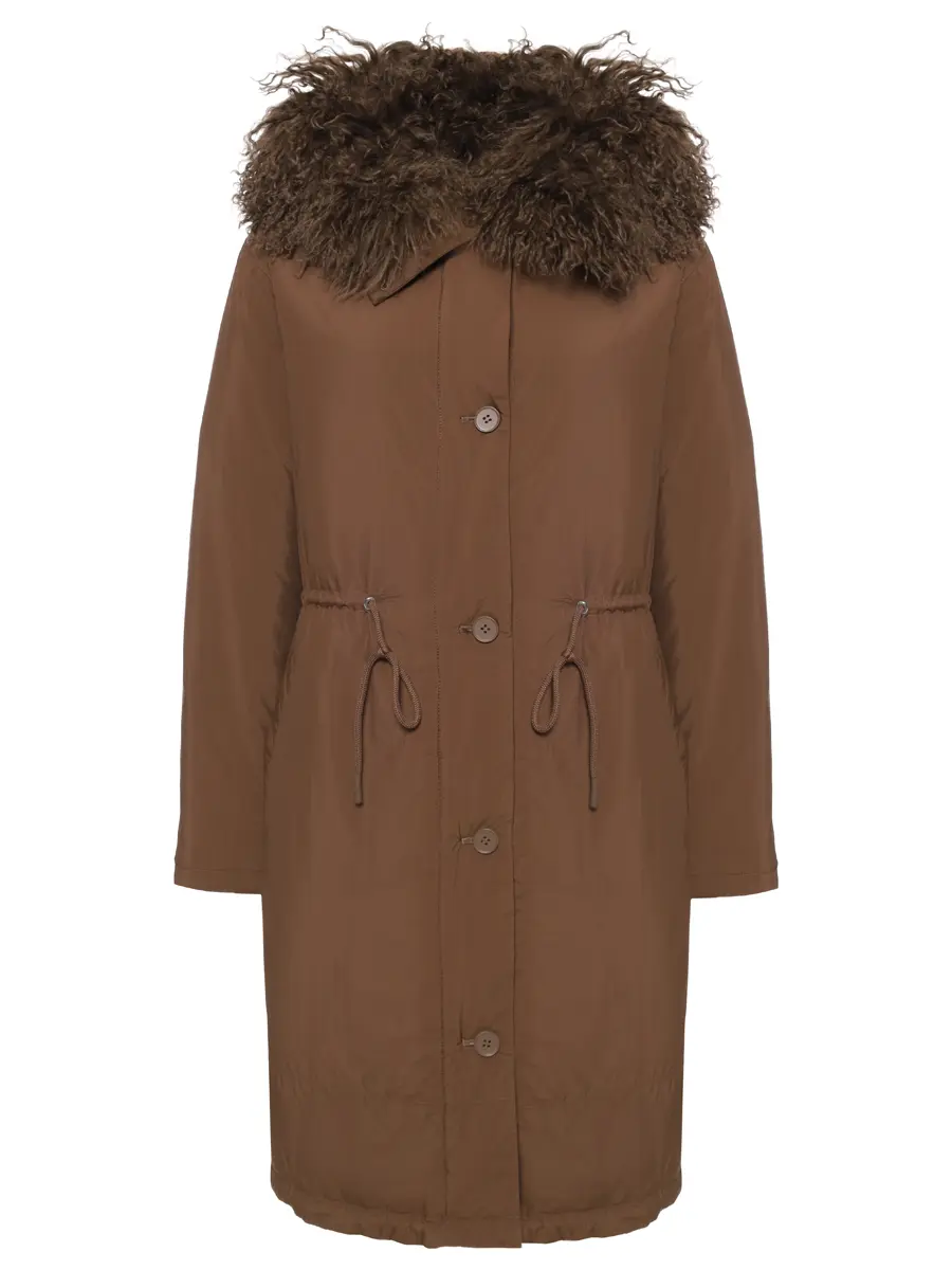 Пуховик однотонный