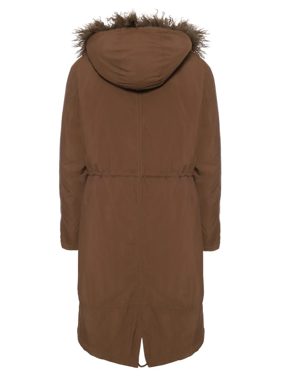 Пуховик однотонный