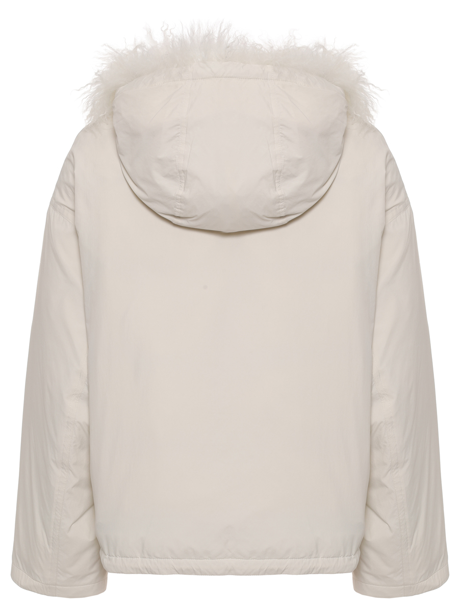 Пуховик однотонный