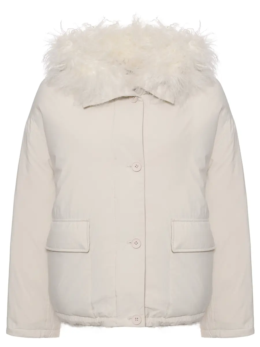 Пуховик однотонный