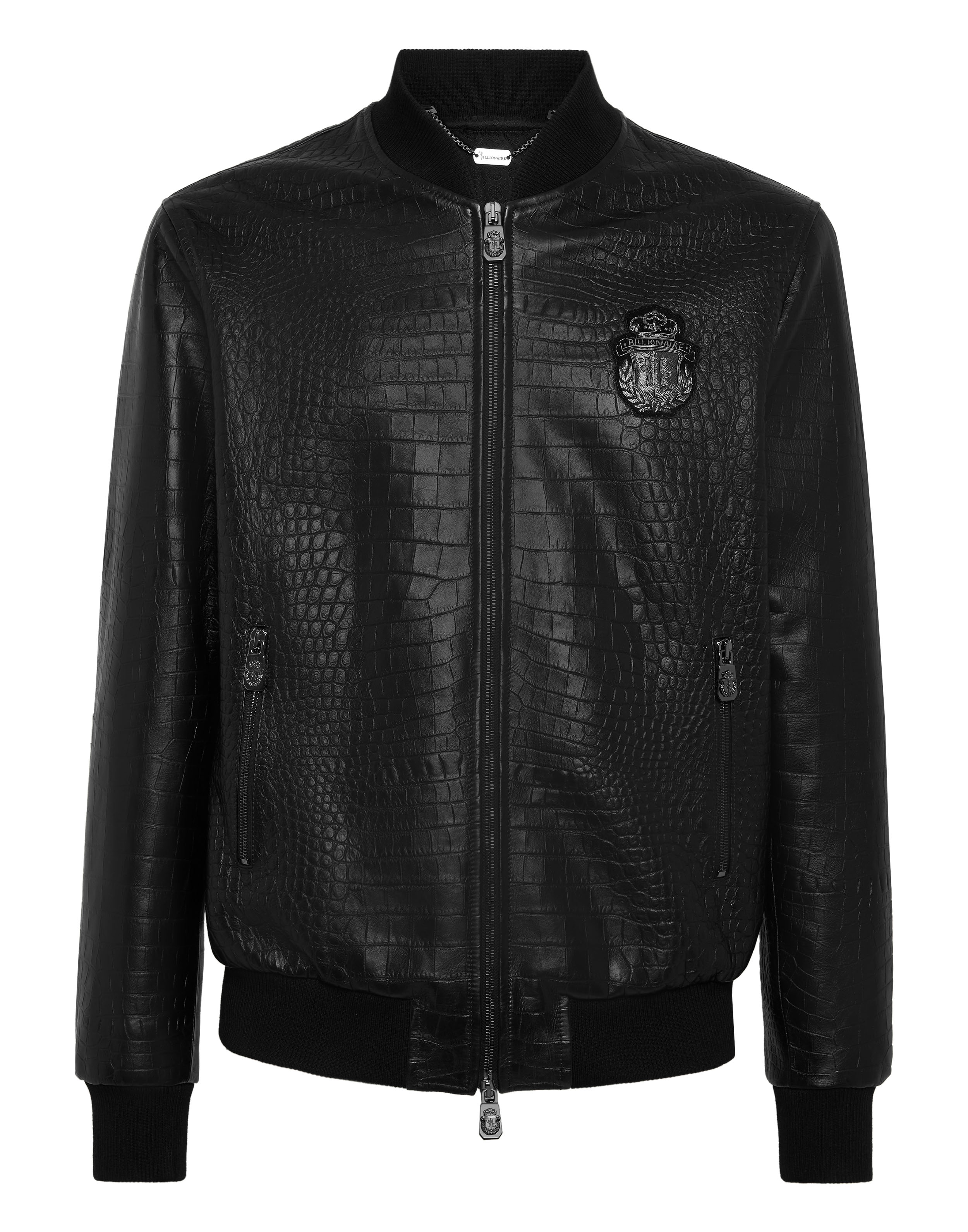 Бомбер кожаный