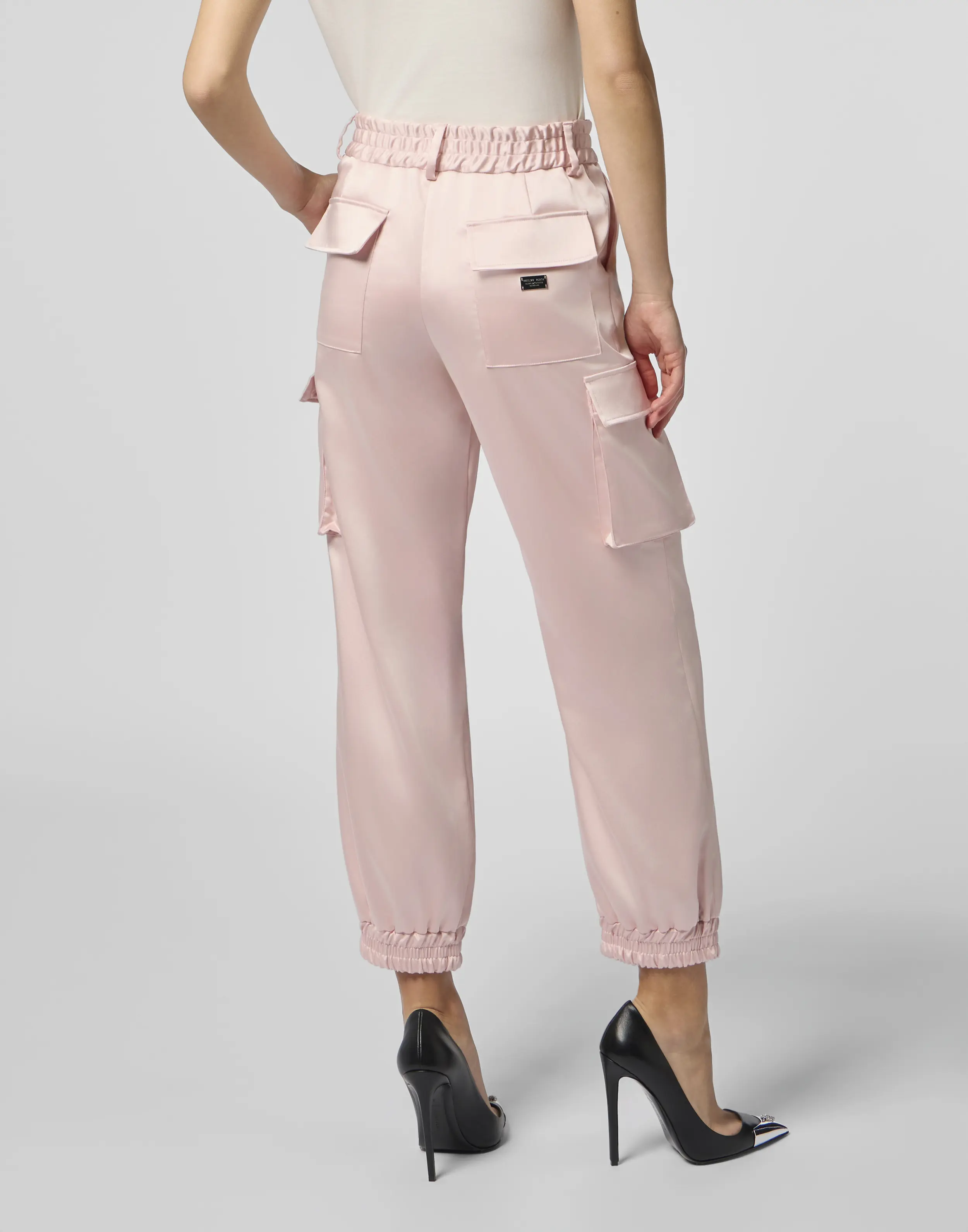 Брюки атласные