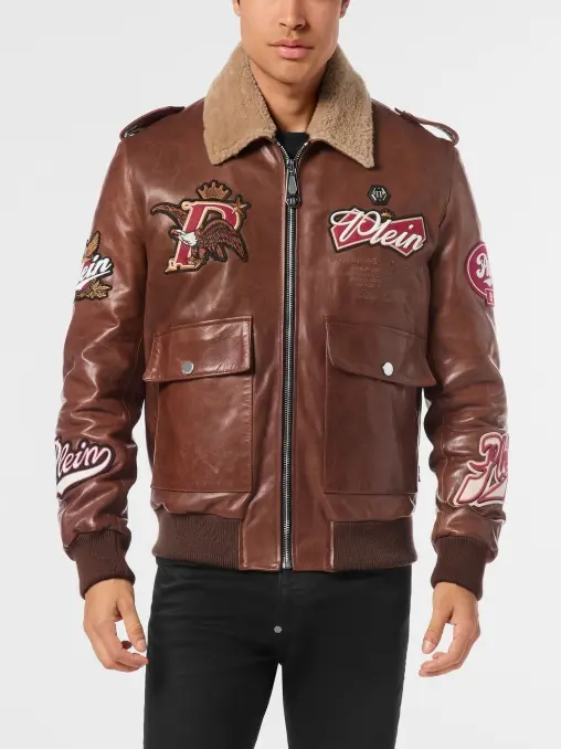 Куртка кожаная PHILIPP PLEIN