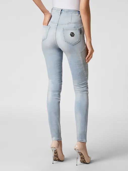 Джинсы-скинни хлопковые PHILIPP PLEIN