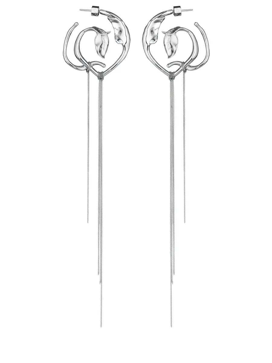 Серьги с цепочками