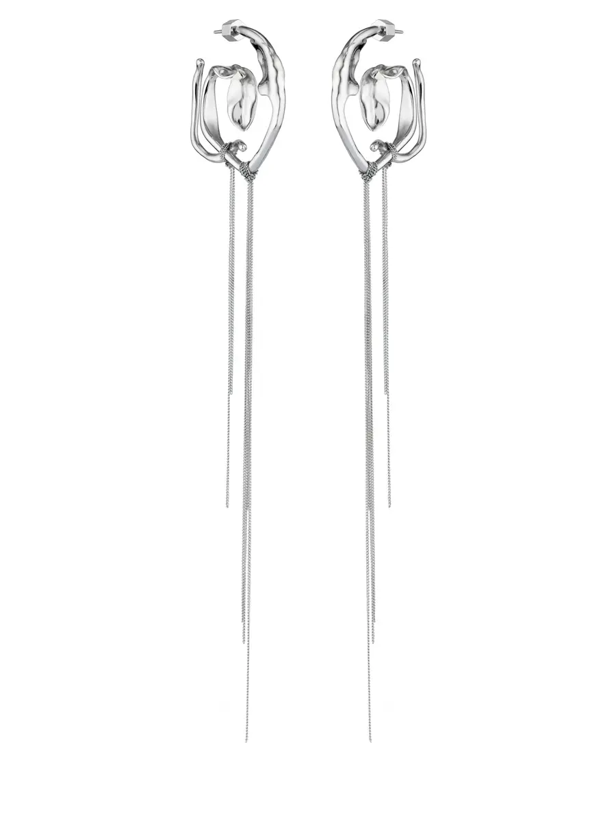 Серьги с цепочками