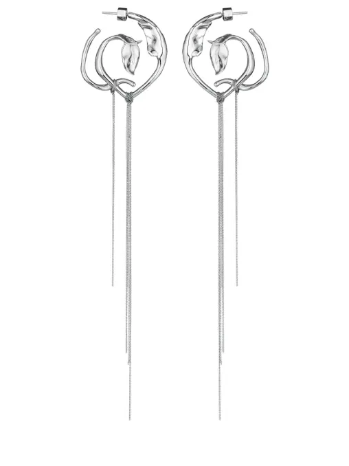 Серьги с цепочками CAVIAR JEWELLERY