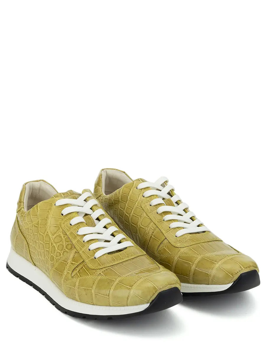 Кроссовки из кожи крокодила