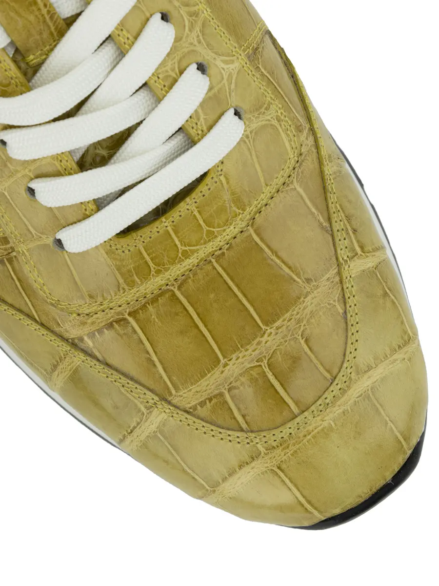 Кроссовки из кожи крокодила